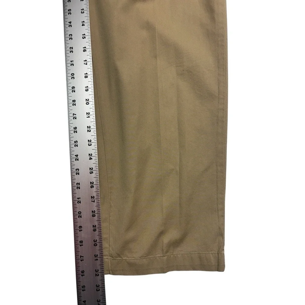 vtg Polo Ralph Lauren 35z32 Tan Classic Golf Pants Chino‎ Pleated High Waisted